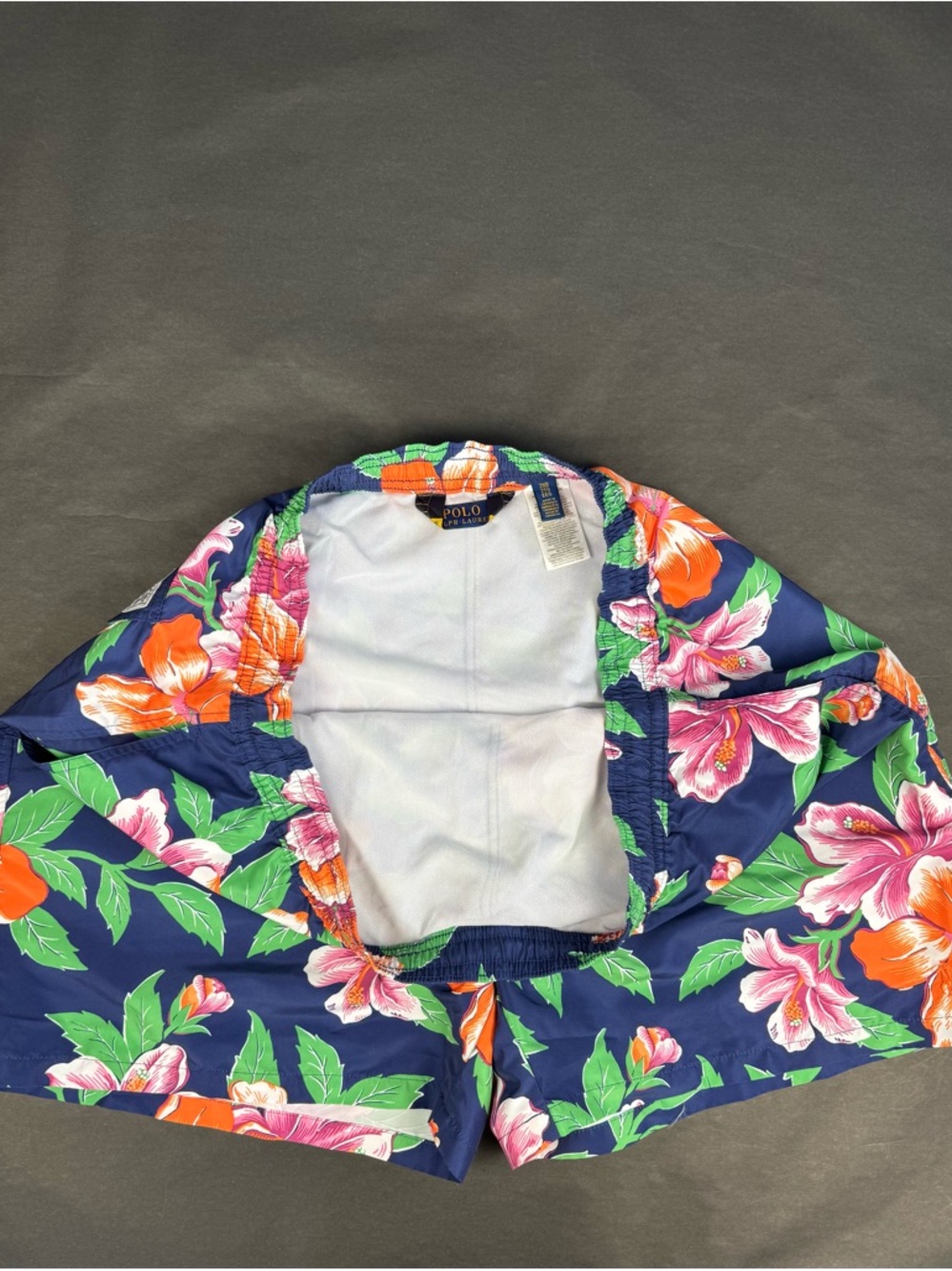Polo Ralph Lauren floral-print swim shorts Orange & Pink Hibiscus 2XB 2TG - Picture 8 of 10